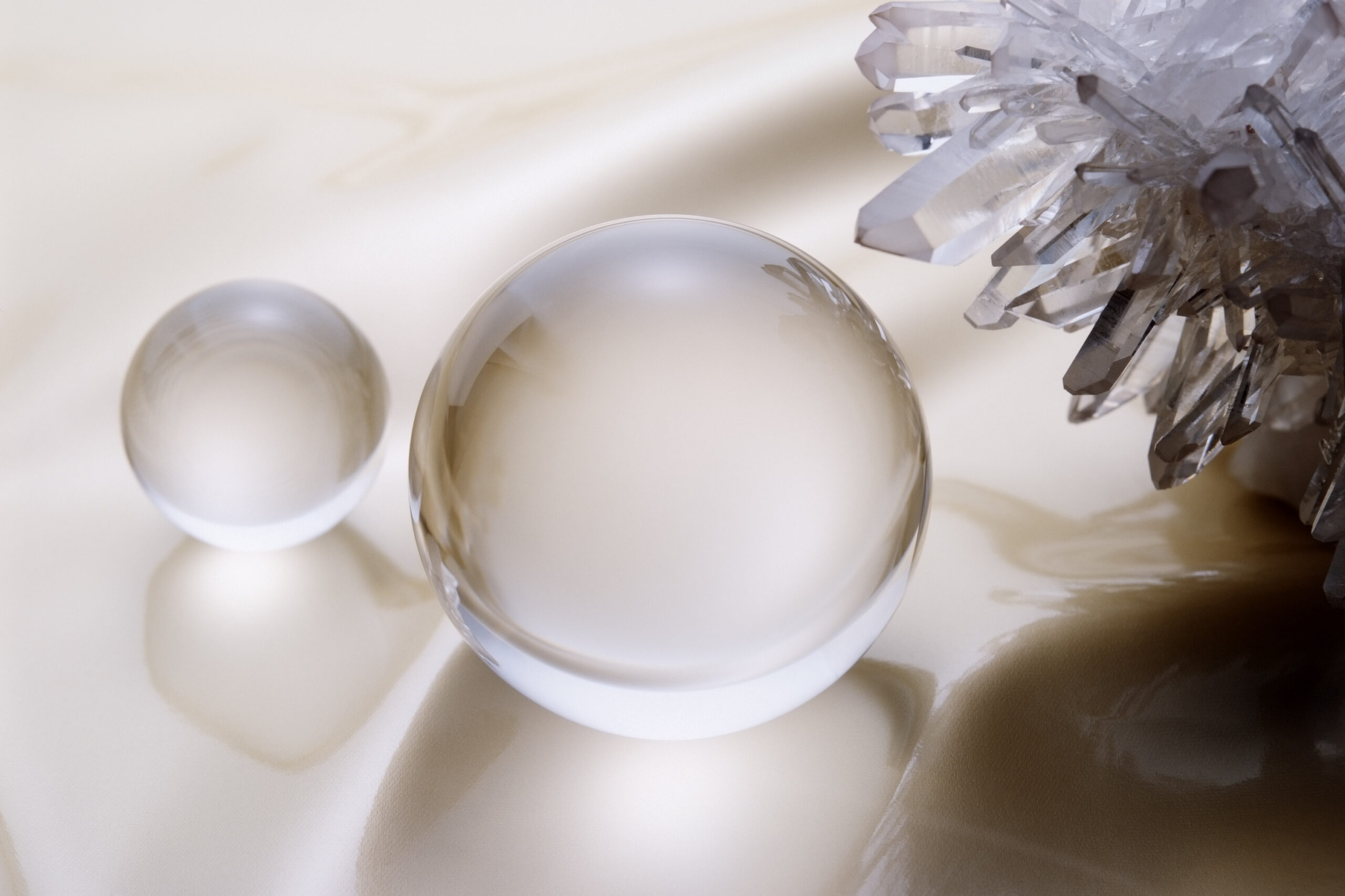 Close-up of Crystal ball with Crystal.